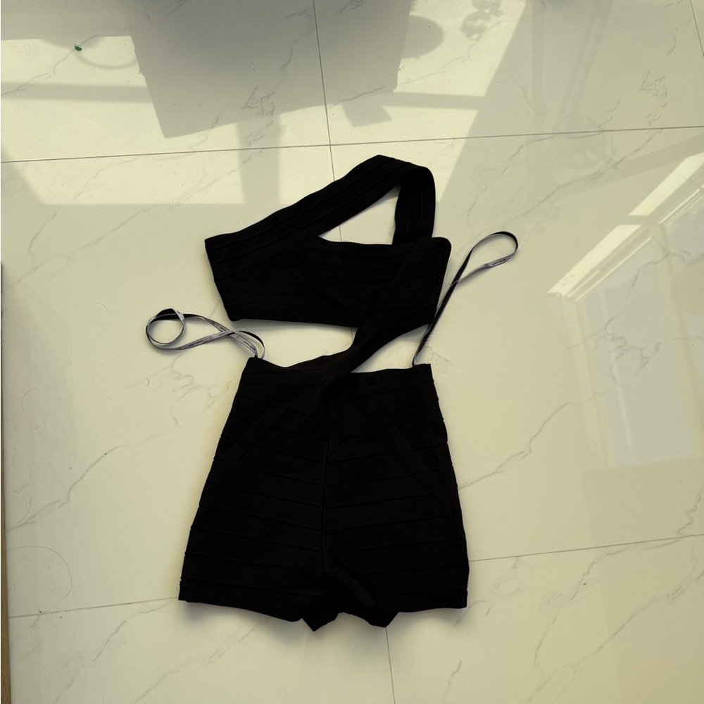 Herve Leger Black Mini romper